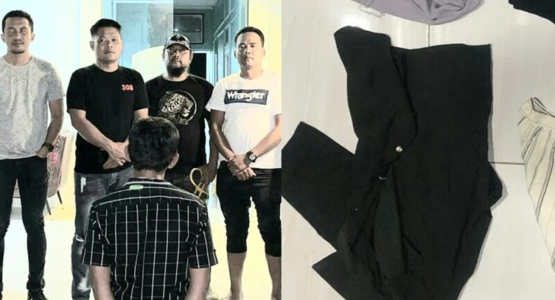 Kolase foto saat tersangka diamankan Polres Tanggamus dan barang bukti yang dirilis polisi, Jumat 30 Januari 2026 | Dok. Humas Polres Tanggamus.