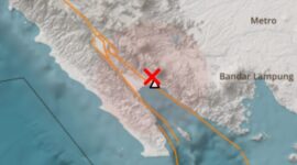 Titik gempa yang menguncang Tanggamus Sabtu 31 Januari 2026, pukul 08.44 46 WIB | Dok. BMKG Lampung.