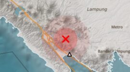Titik lokasi gempa darat yang mengguncang Tanggamus pada Sabtu 31 Januari 2026, pukul 18.01.58 WIB | Dok. BMKG Lampung.