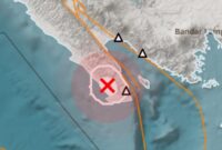 Gempa Tanggamus, Minggu 18 Januari 2026 | Dok. BMKG Lampung.