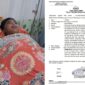 Kolase foto korban Ridho Ilhamumudin saat terbaring lemah di RS Mitra Husada dan tanda bukti laporan yang diterima keluarga tidak sesuai kronologi dengan tanda tangan orang tua korban yang dipalsukan | ist/Media Prioritastv.com.