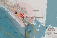 Gempa dangkal yang mengguncang Tanggamus, Selasa.3 Februari 2026, pukul 08.47 WIB | Dok. BMKG Lampung.