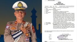 Kolase foto Kasat Lantas Polres Pesisir Barat (sumber instagram satlantaspolrespesibar) dan tanda bukti laporan rekayasa kecelakaan Ridho Ilhammudin | ist/Media Prioritastv.com.