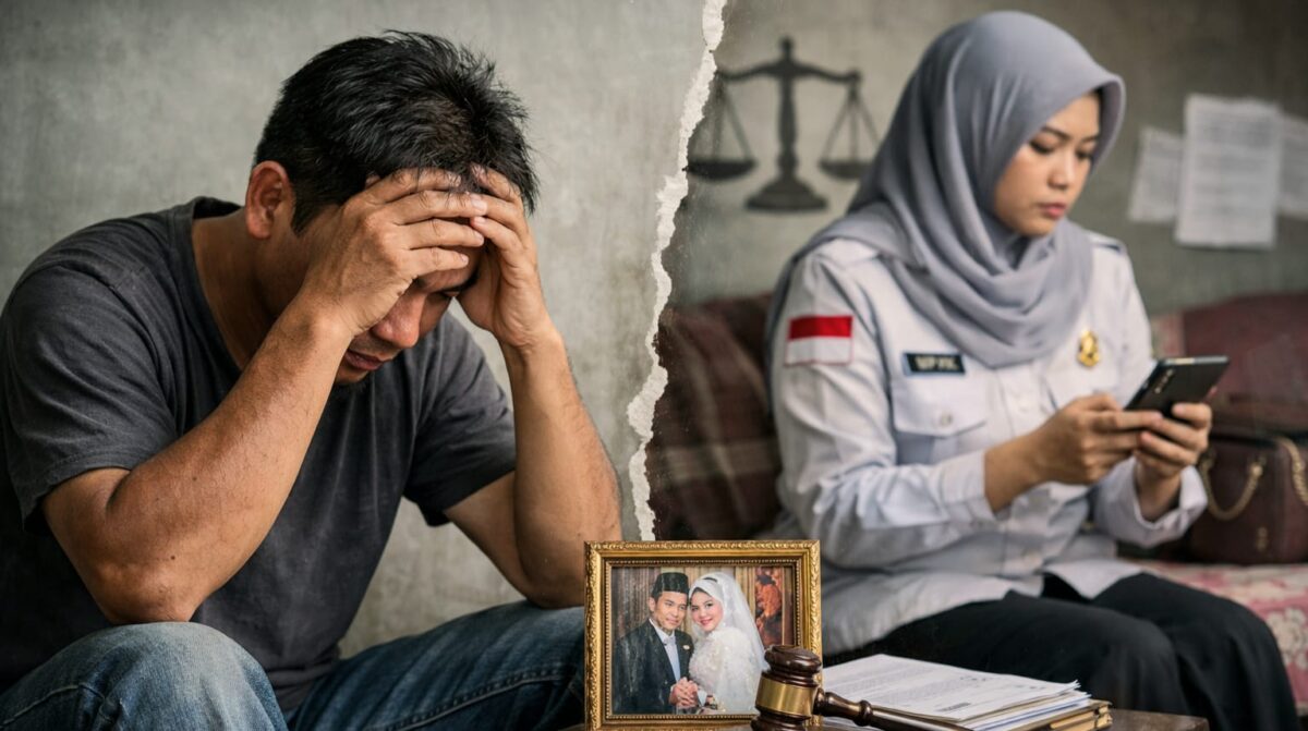 Ilustrasi Ambang Perceraian Jueni dan Meli Rohani, PPPK Puskesmas Way Nipah, Pematang Sawa Tanggamus | Foto : Ilustrasi Media Prioritastv.com.