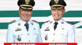 Bupati Tanggamus, H. Moh. Saleh Asnawi, M.A., M.H., dan Wakil Bupati Agus Suranto.