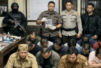 Ilustrasi penangkapan 12 orang diduga penyalahgunaan sabu di Kecamatan Bulok, Minggu 15 Februari 2026, malam | Dok. Ilustrasi Media Prioritastv.com.