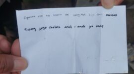 Potongan surat korban yang ditemukan saat identifikasi, Rabu.18 Februari 2026 | Dok. Humas Polres Pringsewu.