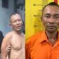 Kolase foto saat Tusimin baru ditangkap di kediamannya dan saat berada di Polsek Sukoharjo, Rabu 18 Februari 2026 | Dok. Humas Polres Pringsewu.