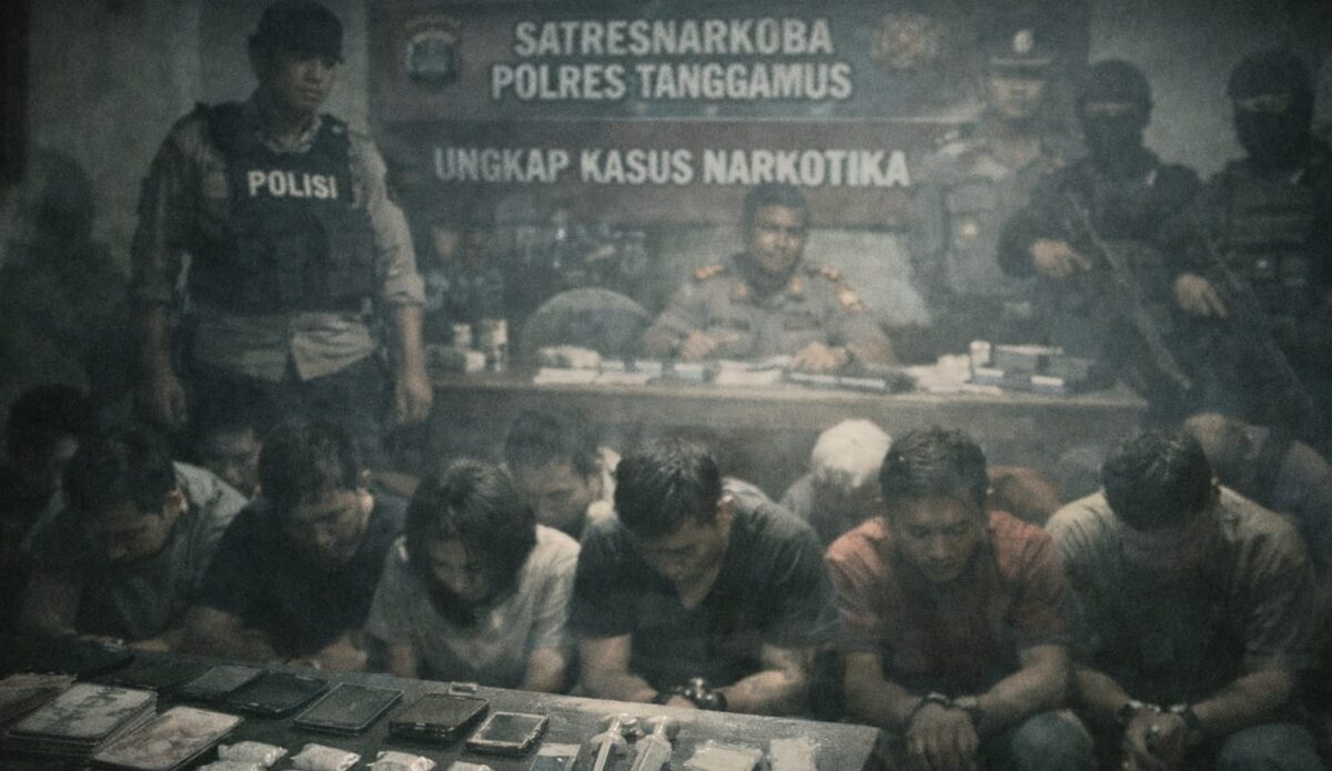 Ilustrasi penangkapan terduga sabu di Pekon Sukamara, Bulok, Tanggamus, Minggu 15 Februari 2026 | Foto : Ilustrasi Media Prioritastv.com.