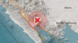 Titik gempa darat yang menguncang Tanggamus, Lampung, Senin 23 Februari 2026, malam | Dok. BMKG Lampung.