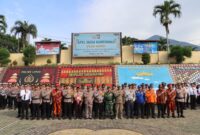 Foto bersama usai apel Kamtibmas di Polres Tanggamus, Kamis 26 Februari 2026 | Dok. Humas Polres Tanggamus.