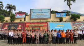 Foto bersama usai apel Kamtibmas di Polres Tanggamus, Kamis 26 Februari 2026 | Dok. Humas Polres Tanggamus.