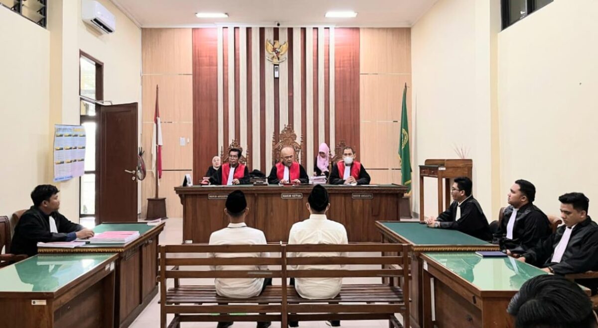 Sidang Tuntutan Dua Terdakwa Korupsi Bimtek Aparatur Desa Pringsewu di Pengadilan Negeri Tanjung Karang Kelas IA, Kamis (26/2/2026) | Dok. Kejari Pringsewu.