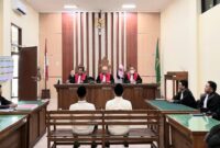 Sidang Tuntutan Dua Terdakwa Korupsi Bimtek Aparatur Desa Pringsewu di Pengadilan Negeri Tanjung Karang Kelas IA, Kamis (26/2/2026) | Dok. Kejari Pringsewu.