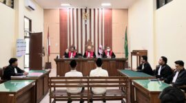 Sidang Tuntutan Dua Terdakwa Korupsi Bimtek Aparatur Desa Pringsewu di Pengadilan Negeri Tanjung Karang Kelas IA, Kamis (26/2/2026) | Dok. Kejari Pringsewu.
