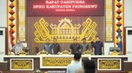 Rapat Paripurna DPRD Pringsewu, Senin 2 Maret 2026 | Samuel/Media Prioritastv.com.