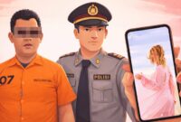 Ilustrasi penangkapan tersangka MM atas dugaan pemerasan berkedok video asusila oleh Polsek Pringsewu Kota, Kamis 26 Februari 2026 | Foto : Ilustrasi.