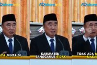 Kolase foto tangkapan layar pernyataan Bupati Tanggamus yang diunggah akun facebook Kominfo Tanggamus |