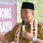 Bupati Tanggamus, H. Moh. Saleh Asnawi saat acara peresmian jembatan Ulu Semong 1 di Ulu Belu, Senin 9 Maret 2026 | Herdi/Media Prioritastv.com.