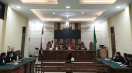 Suasa sidang putusan Cindy Almira dalam perkara Korupsi pengelolaan dana nasabah BRI Pringsewu di PN Tipikor Bandar Lampung, Senin 9 Maret 2026 | Dok. Kejari Pringsewu.