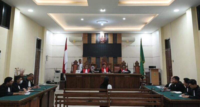Suasa sidang putusan Cindy Almira dalam perkara Korupsi pengelolaan dana nasabah BRI Pringsewu di PN Tipikor Bandar Lampung, Senin 9 Maret 2026 | Dok. Kejari Pringsewu.