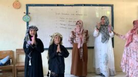 Salah satu penampilan peserta lomba islami SDN Way Panas, Wonosobo, Tanggamus, Rabu 11 Maret 2026 | Sumentri/Media Prioritastv.com.