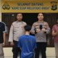 Tersangka sebelum dijebloskan penjara usai ditangkap Polsek Pugung, Kamis 12 Maret 2026 | Dok. Humas Polres Tanggamus.