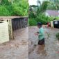 Kondisi truk yang terseret banjir Way Sampang Turus, Wonosobo, Tanggamus, Kamis 12 Maret 2026 | ist/Media Prioritastv.com.