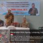 Anggota DPRD Tanggamus, H. Tahang saat memberikan sambutan dalam reses masa sidang II Tahun 2026 di Pasar Madang, Kota Agung Tanggamus, Kamis 12 Maret 2026.