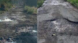 Kondisi Jalan Rusak Penghubung Lima Pekon Pugung Tanggamus.