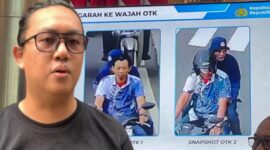 Kolase foto diduga pelaku penyiraman air keras dan (insert) korban Wakil KontraS Andrie Yunus yang disebut berasal dari Pesisir Barat, Lampung | ist/Media Prioritastv.com.