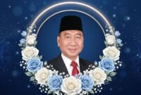 Flyer informasi meninggalnya Tamanuri Anggota DPR-RI asal Lampung dari Partai Nasdem | ist/Media Prioritastv.com.