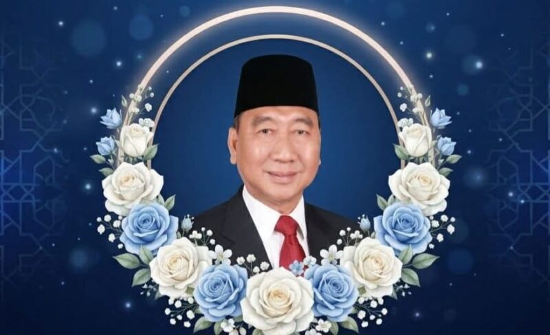 Flyer informasi meninggalnya Tamanuri Anggota DPR-RI asal Lampung dari Partai Nasdem | ist/Media Prioritastv.com.