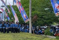 Penampakan Amburadulnya ASN Pemkab Tanggamus saat mengikuti upacara HUT 29 Tanggamus di Lapangan Merdeka, Kota Agung, Senin 30 Maret 2026 | Herdi/Media Prioritastv.com.