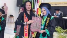 Angota DPD RI Almira Nabila Fauzi. hadiri wisuda kedua STIT Tanggamus, dorong lulusan jadi penggerak peningkatan kualitas SDM dan IPM daerah.(Foto: istimewa).