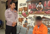 Tersangka RA yang ditangkap Polsek Pringsewu Kota, Selasa 31 Maret 2026 | Dok. Humas Polres Tanggamus.
