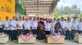 Foto bersama usai halal bihalal dan perpisahan Plt Kepala BKAD Tanggamus di  Destinasi Wisata Way Lalaan, Rabu 1 April 2026 | Herdi/Media Prioritastv.com.