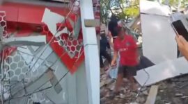 Bagunan rusak terdampak gempa M7.6 di Lapangan Koni, Kota Manado, Sulawesi Utara, Rabu, 2 April 2026 | Dok. Warga.