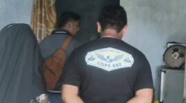 Polisi saat mendatangi TKP dan melakukan identifikasi temuan mayat perempuan di Pekon Podomoro, Kecamatan Pringsewu, Jumat 3 April 2026 |