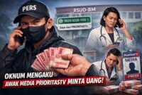 Ilustrasi oknum mengatasnamakan awak media Prioritastv meminta uang kepada sejumlah kepala pekon dan Direktur RSUD Batin Mangunang | Foto : Ilustrasi.
