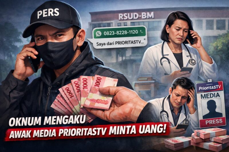 Ilustrasi oknum mengatasnamakan awak media Prioritastv meminta uang kepada sejumlah kepala pekon dan Direktur RSUD Batin Mangunang | Foto : Ilustrasi.