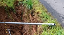 Kondisi longsoran yang berada di Jalan Raya Pekon Datarajan Kecamatan Ulu Belu Kabupaten Tanggamus, Minggu 5 April 2026 | ist/Media Prioritastv.com.