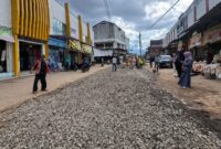 Kondisi jalan di Pasar Talang Padang yang telah ditimbun sabes oleh Pemkab Tanggamus, Minggu 5 April 2026 | ist/Media Prioritastv.com.