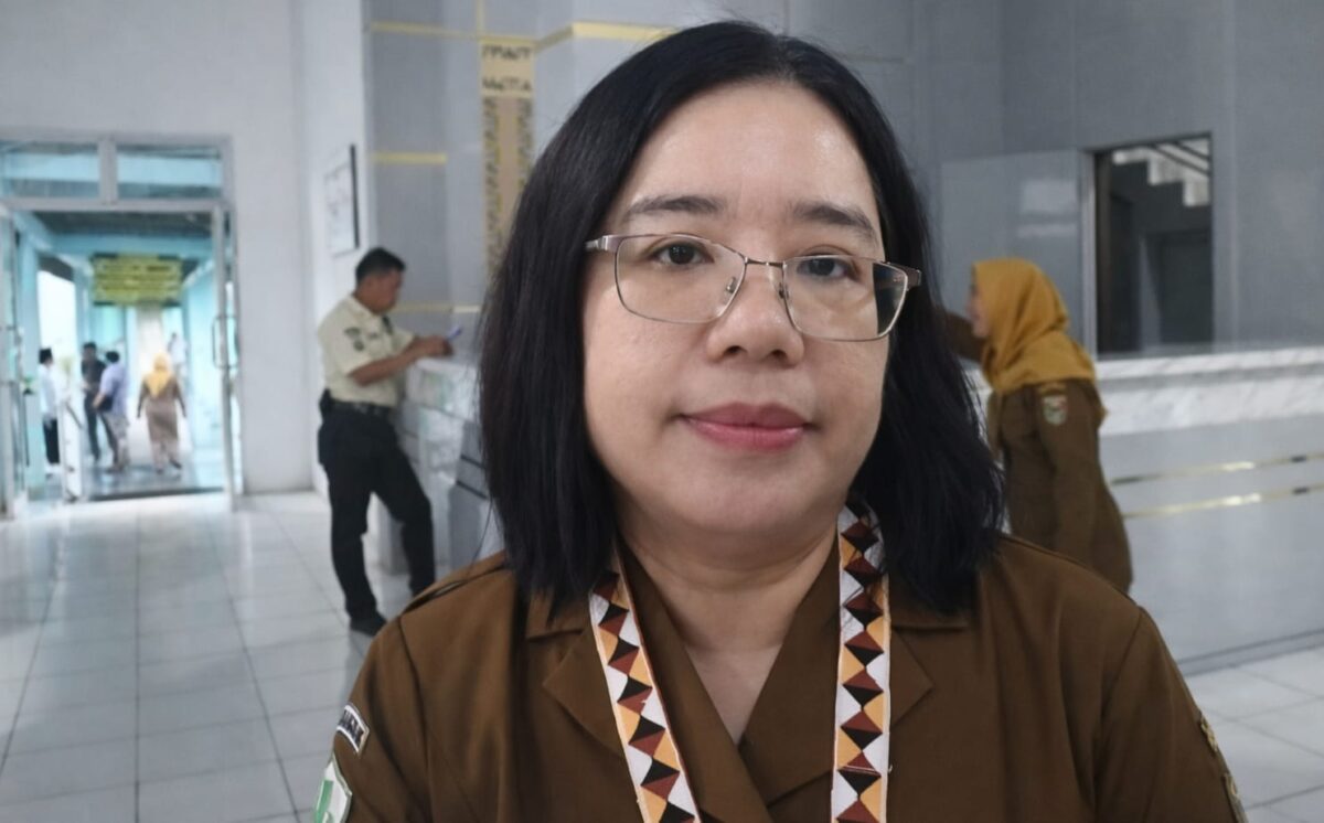 Direktur Rumah Sakit Umun Daerah Batin Mangunang (RSUD-BM) dr. Theresia Hutabarat saat memberikan keterangan pers usai peresmian, Selasa 7 April 2026 | Herdi/Media Prioritastv.com.