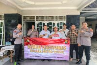 Kapolsek Metro Timur, Iptu R. Sumantri, bersama jajarannya dalam kegiatan Sabuk Kamtibmas di kediaman Ketua RW 04 Kelurahan Yosorejo, Jumat (10/4/2026) | ist/Media Prioritastv.com.