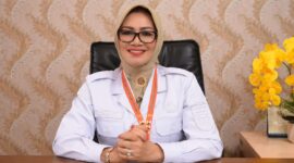 Plt Kepala BKAD Tanggamus Afrida Susanti saat memberikan keterangan, Selasa 14 April 2026 | Herdi/Media Prioritastv.com.