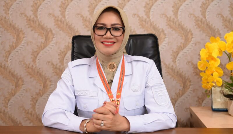 Plt Kepala BKAD Tanggamus Afrida Susanti saat memberikan keterangan, Selasa 14 April 2026 | Herdi/Media Prioritastv.com.