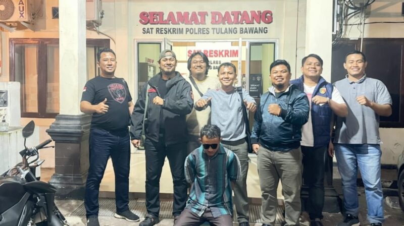 Tersangka GK yang berhasil ditangkap polisi di Register 45 Mesuji, Lampung, Sabtu 11 April 2026 | Dok. Humas Polres Tulang Bawang.
