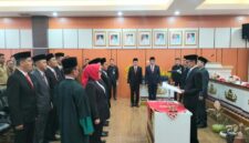 Persiapan pengambilan sumpah jabatan kepada 9 pejabat yang dilantik oleh Wakil Bupati Tanggamus di Aula Pemkab setempat, Senin 20 April 2026 | Herdi/Media Prioritastv.com.