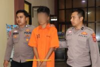 Terduga pelaku AF saat digiring polisi ke sel tahanan Polres Pringsewu, Rabu 22 April 2026 | Dok : Humas Polres Pringsewu.